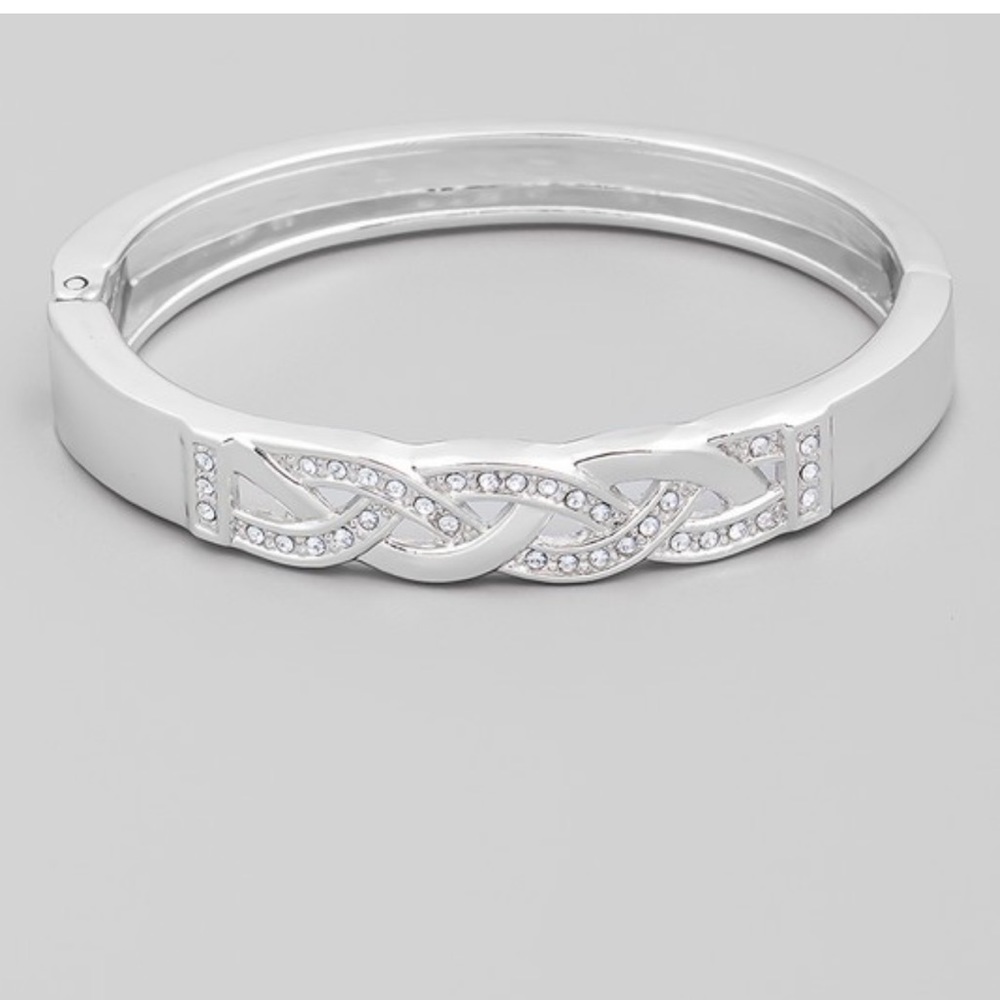 Beautiful Faux Diamond Bangle Bracelet